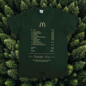 MCDONALDS RECEIPT GOLD CARD T-SHIRT
